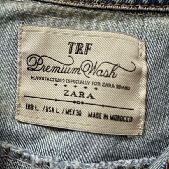 TRF Premuim Wash Zara bleached cropped denim jacket - Picture 4 of 10